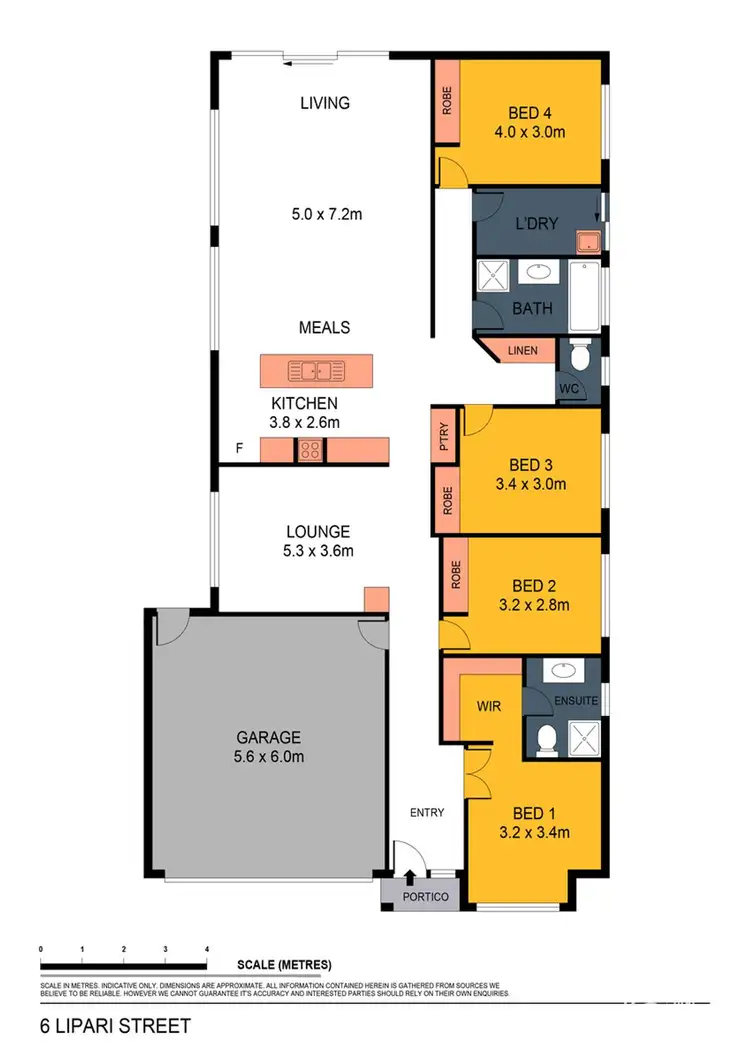 Floorplan of Homely house listing, 6 Lipari Street, Jackass Flat VIC 3556