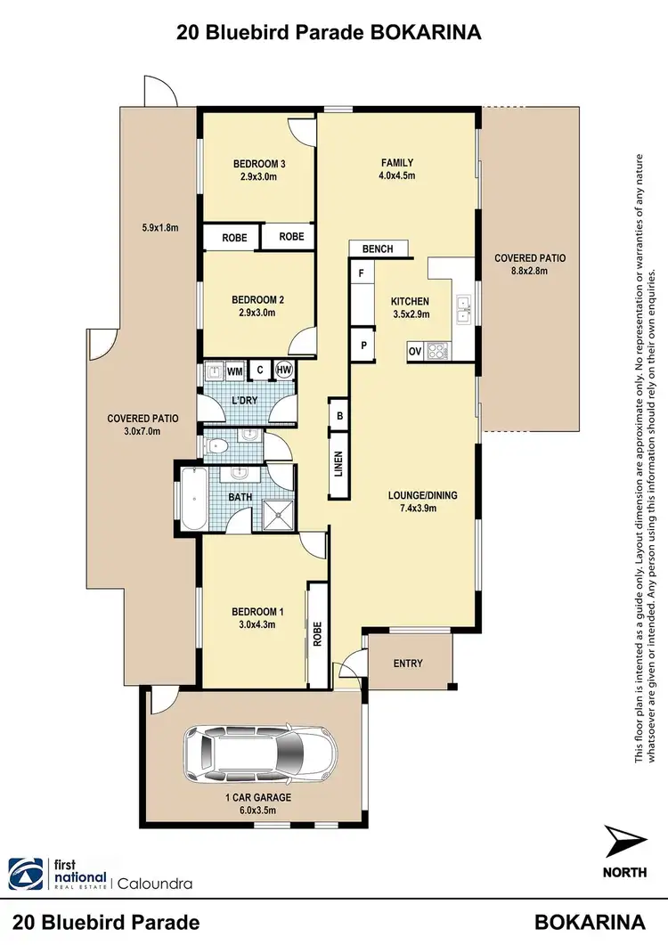 Floorplan of Homely house listing, 20 Bluebird Parade, Bokarina QLD 4575