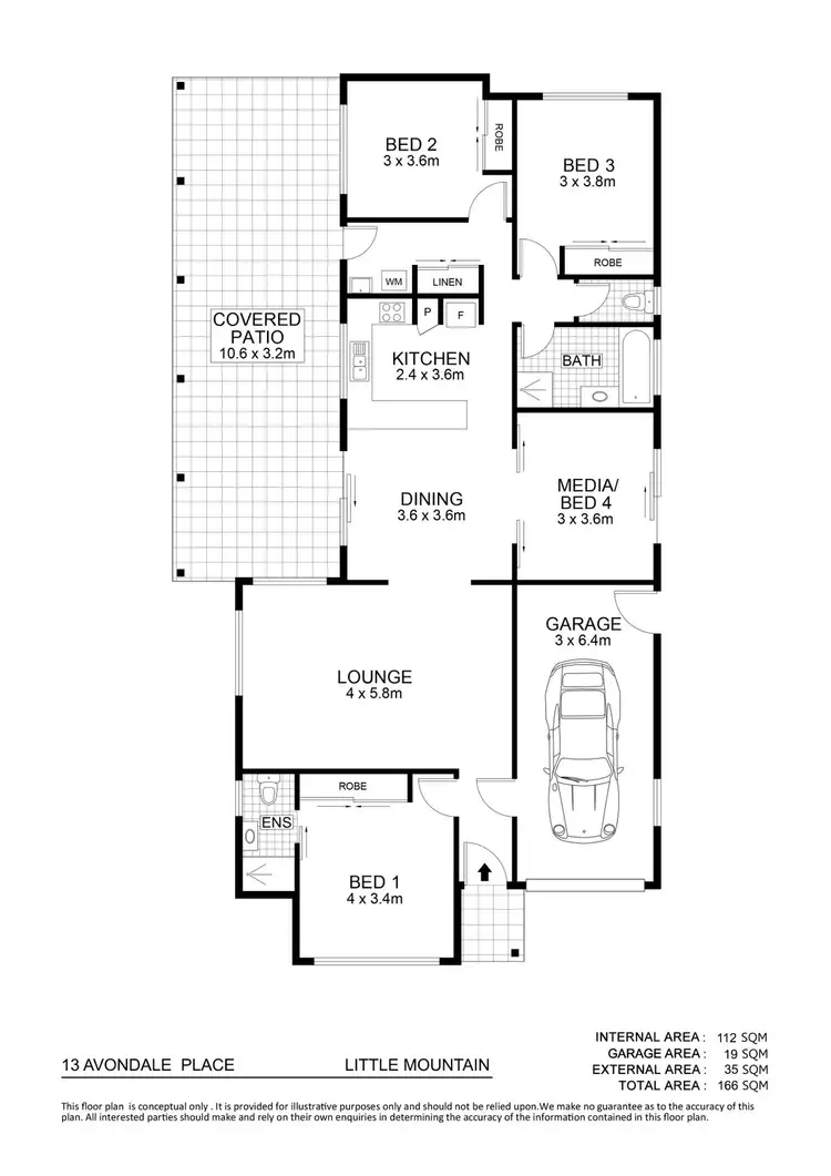 Floorplan of Homely house listing, 13 Avondale Place, Little Mountain QLD 4551