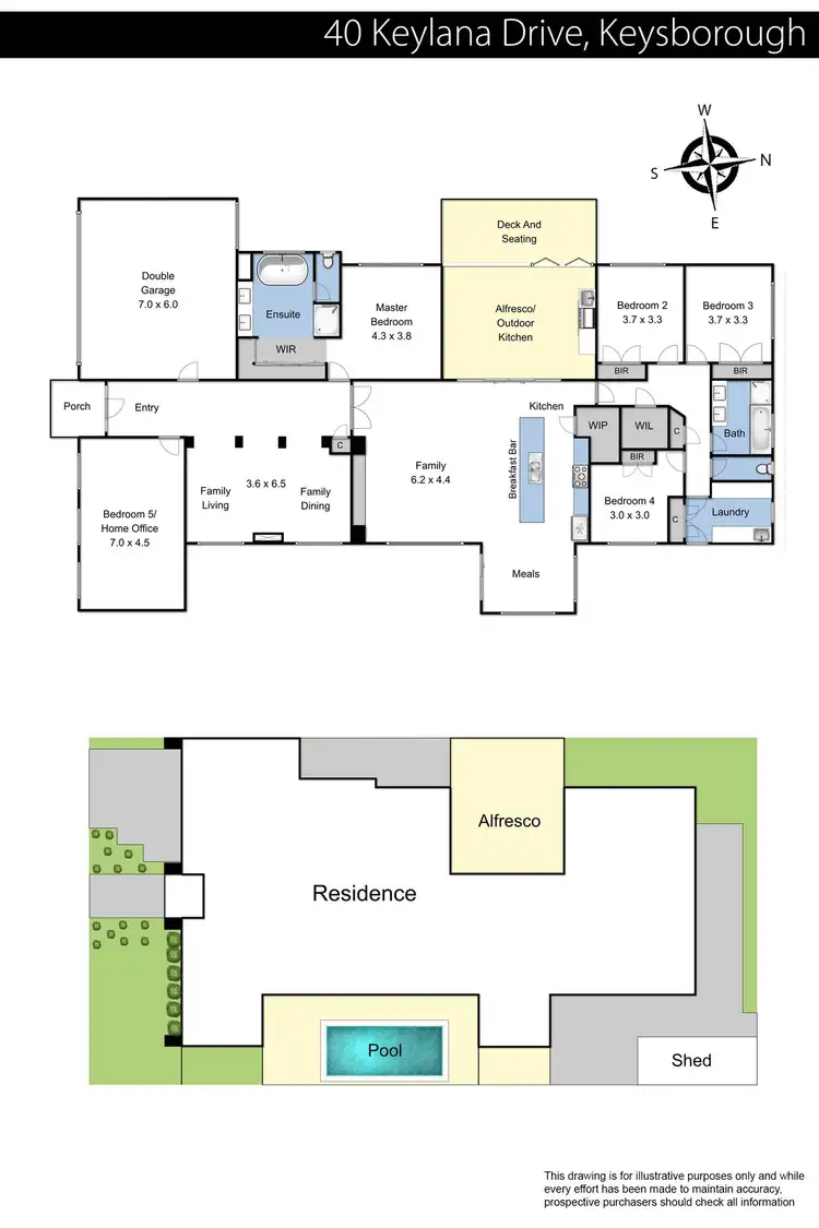 Floorplan of Homely house listing, 40 Keylana Drive, Keysborough VIC 3173