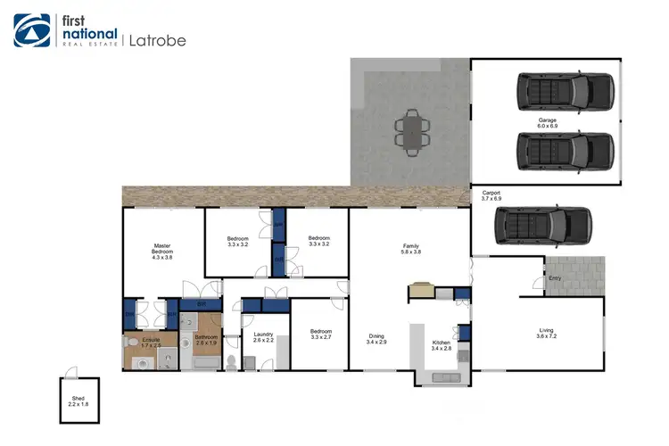 Floorplan of Homely house listing, 10 Carbine Court, Traralgon VIC 3844