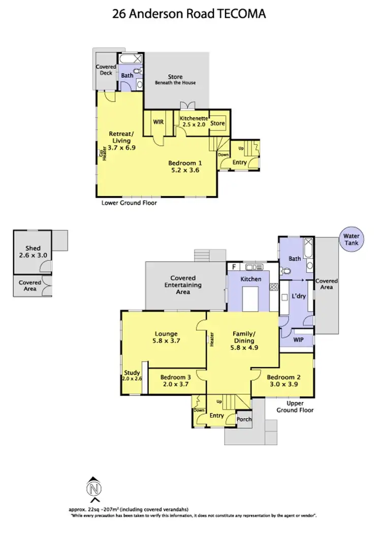 Floorplan of Homely house listing, 26 Anderson Road, Tecoma VIC 3160