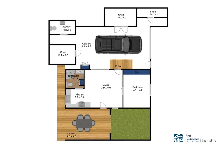 Floorplan of Homely house listing, 53 Fleet Street, Mayfair Gardens, Traralgon VIC 3844