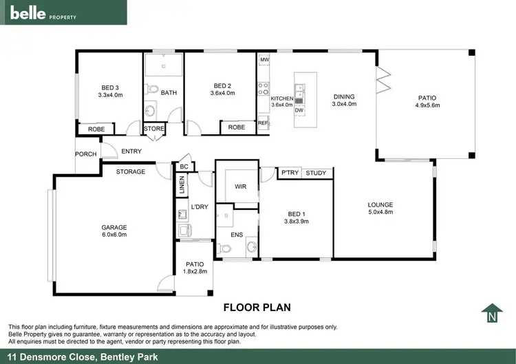 Floorplan of Homely house listing, 11 Densmore Close, Bentley Park QLD 4869