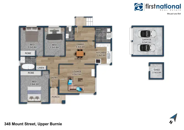 Floorplan of Homely house listing, 348 Mount Street, Upper Burnie TAS 7320