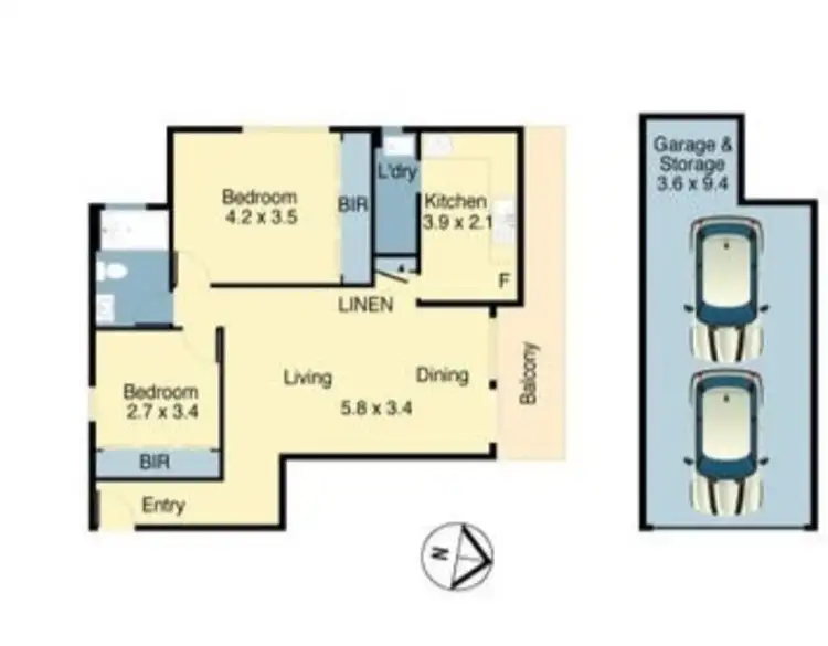 Floorplan of Homely unit listing, 1/17-23 Green Street, Kogarah NSW 2217
