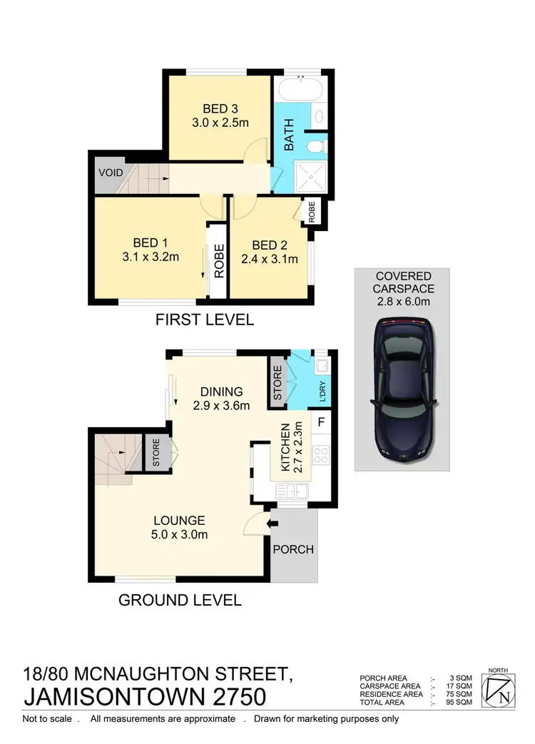 Floorplan of Homely townhouse listing, 18/80 McNaughton Street, Jamisontown NSW 2750