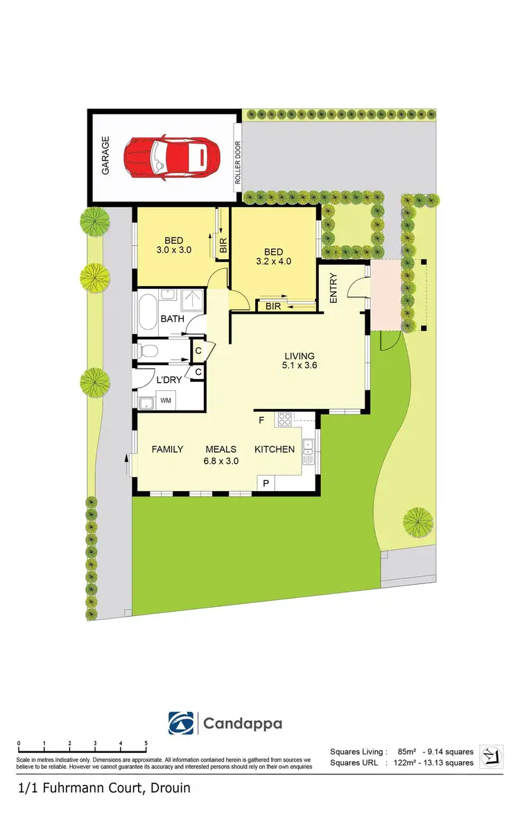 Floorplan of Homely unit listing, 1/1 Fuhrmann Court, Drouin VIC 3818