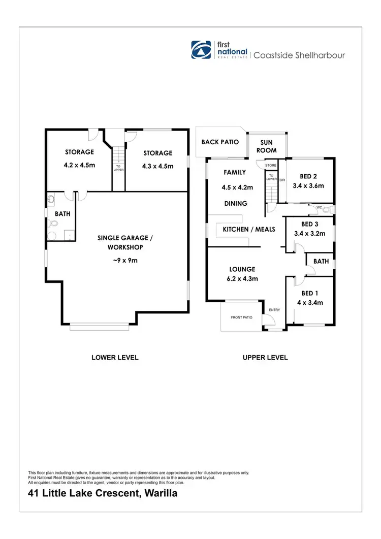 Floorplan of Homely house listing, 41 Little Lake Crescent, Warilla NSW 2528