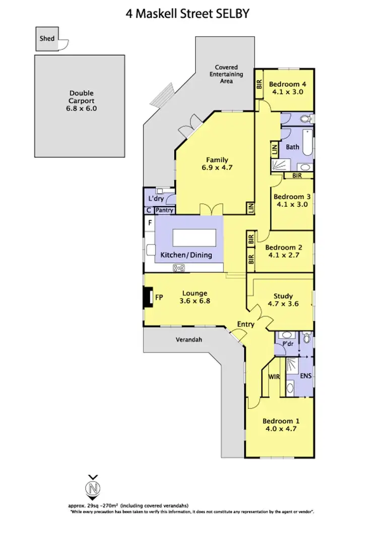 Floorplan of Homely house listing, 4 Maskell Street, Selby VIC 3159