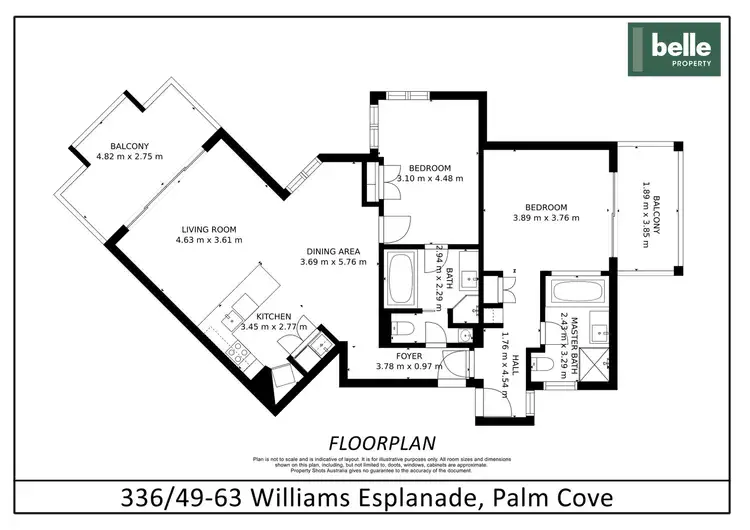 Floorplan of Homely apartment listing, 336/49-63 Williams Esplanade, Palm Cove QLD 4879