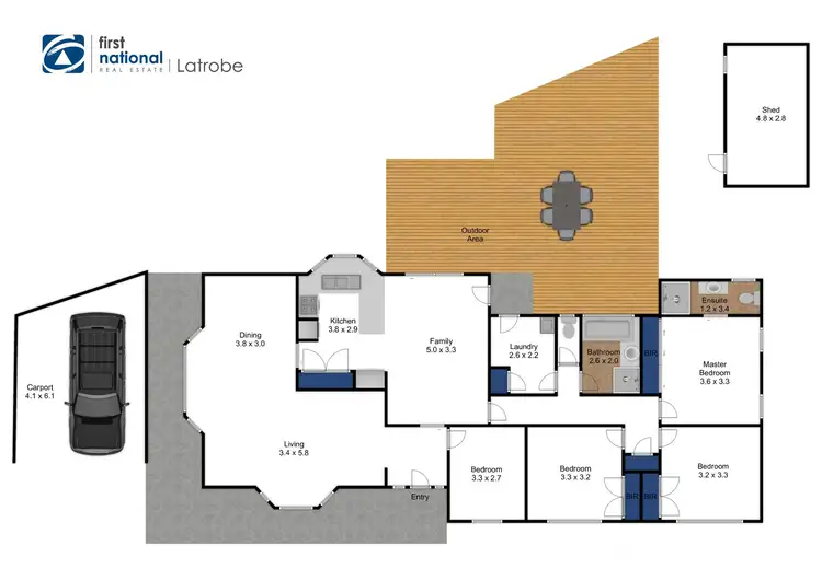 Floorplan of Homely house listing, 6 Greendale Court, Traralgon VIC 3844