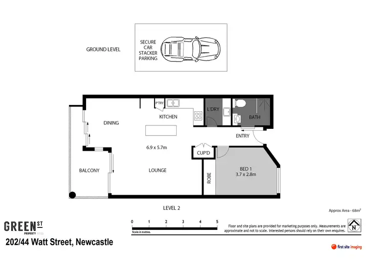 Floorplan of Homely apartment listing, 202/44 Watt Street, Newcastle NSW 2300