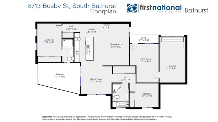 Floorplan of Homely townhouse listing, 8/13 Busby Street, South Bathurst NSW 2795