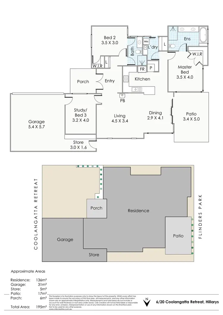 Floorplan of Homely villa listing, 6/20 Coolangatta Retreat, Hillarys WA 6025