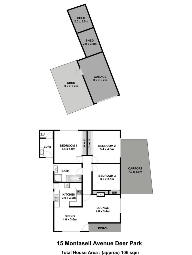 Floorplan of Homely house listing, 15 Montasell Avenue, Deer Park VIC 3023