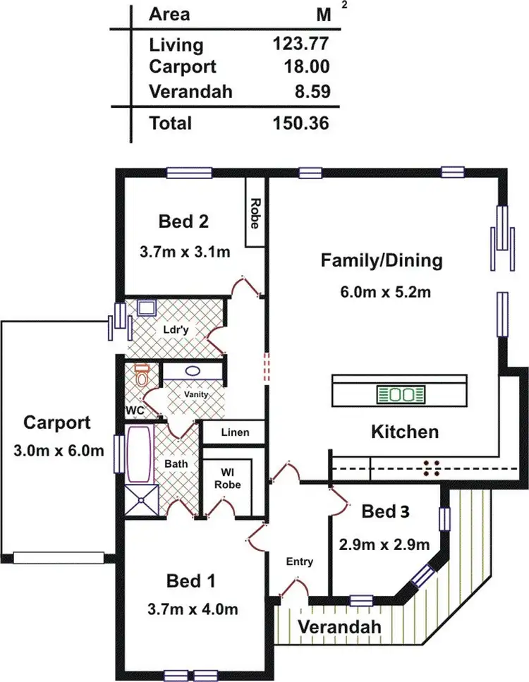 Floorplan of Homely house listing, 3/5 Bella Street, Gawler East SA 5118