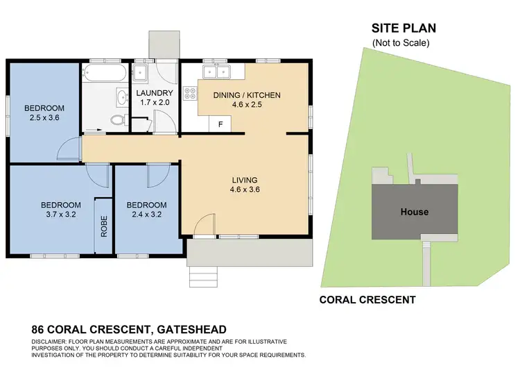 Floorplan of Homely house listing, 86 Coral Crescent, Gateshead NSW 2290