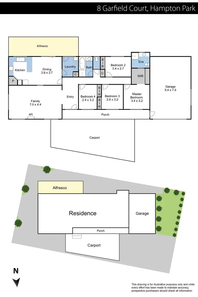 Floorplan of Homely house listing, 8 Garfield Court, Hampton Park VIC 3976