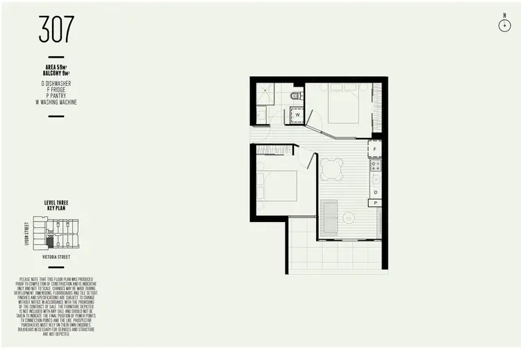 Floorplan of Homely apartment listing, 307/360 Lygon Street, Brunswick East VIC 3057