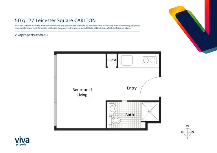 Floorplan of Homely apartment listing, 507/127-133 Leicester Street, Carlton VIC 3053