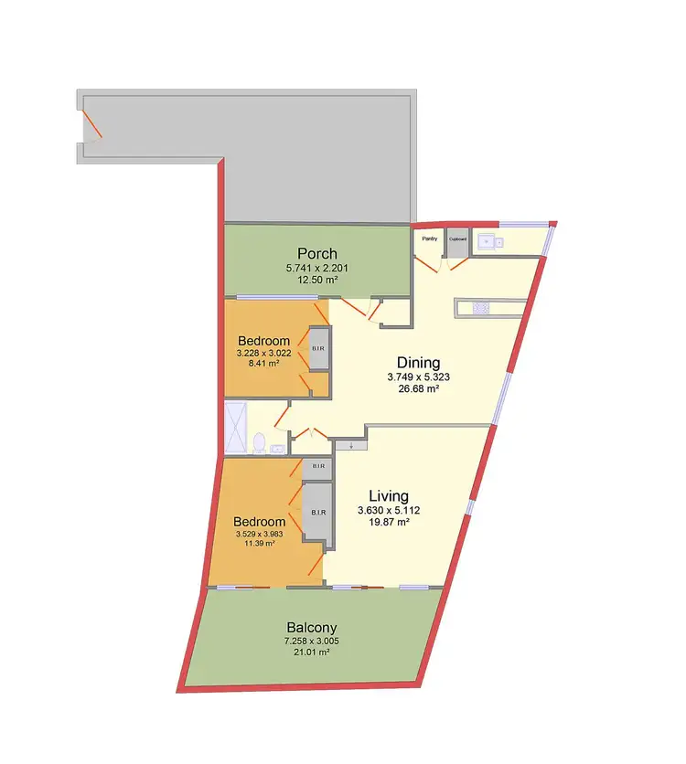 Floorplan of Homely apartment listing, 238/117 Studio Lane, Docklands VIC 3008