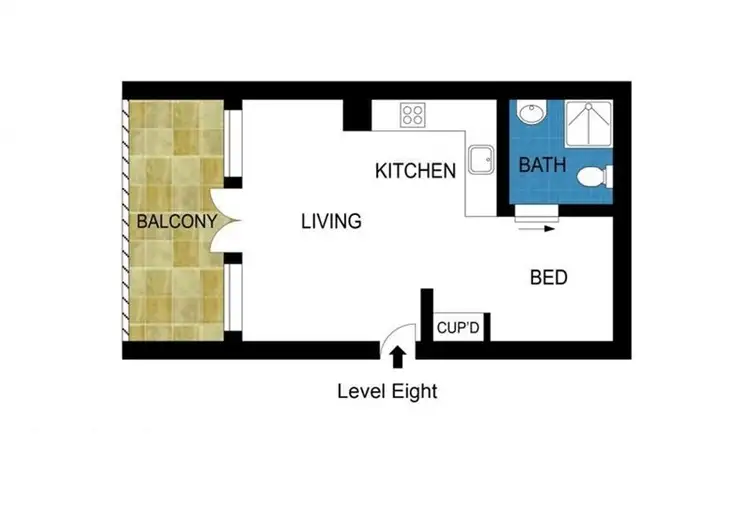 Floorplan of Homely apartment listing, 612/480 Collins Street, Melbourne VIC 3000