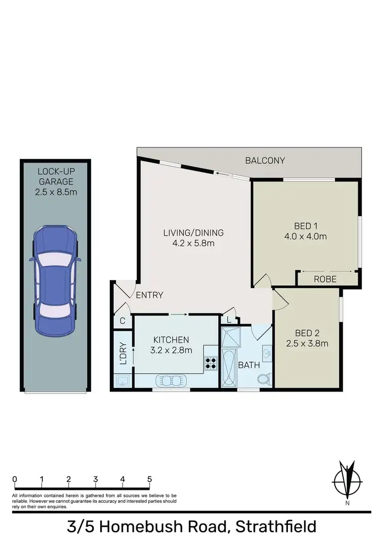 Floorplan of Homely unit listing, 3/5 Homebush Road, Strathfield NSW 2135