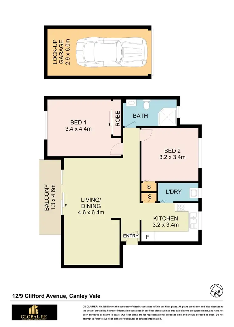 Floorplan of Homely unit listing, 12/9 Clifford Ave, Canley Vale NSW 2166