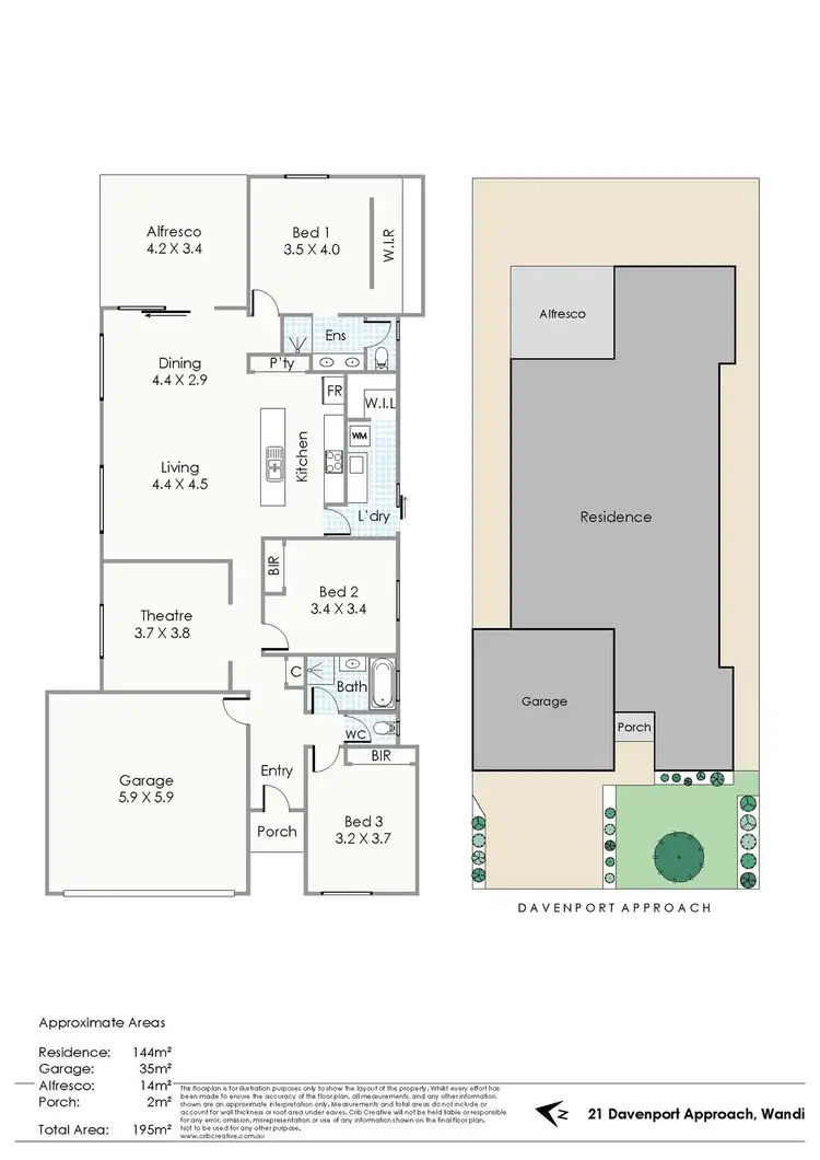 Floorplan of Homely house listing, 21 Davenport Approach, Wandi WA 6167