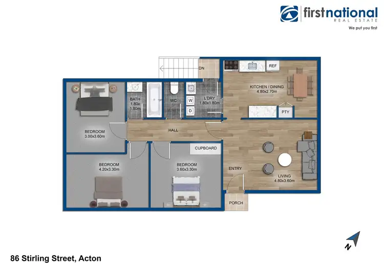 Floorplan of Homely house listing, 86 Stirling Street, Acton TAS 7320