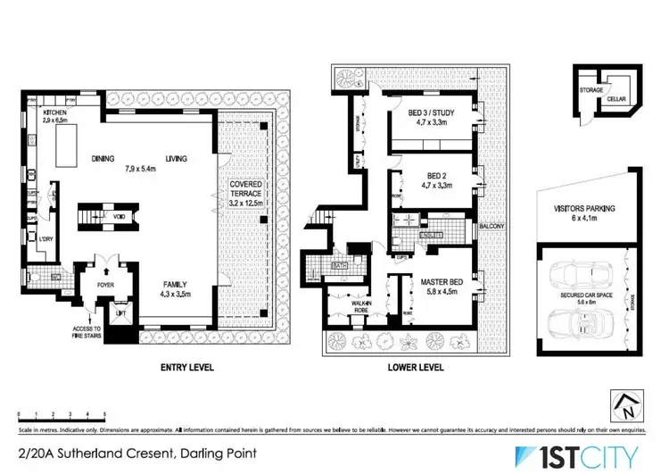 Floorplan of Homely apartment listing, 2/20A Sutherland Crescent, Darling Point NSW 2027