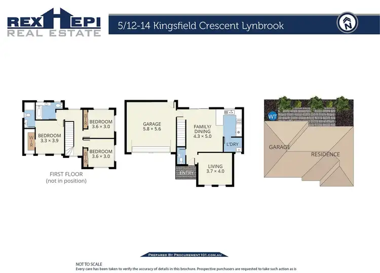 Floorplan of Homely townhouse listing, Unit 5/12-14 Kingsfield Crescent, Lynbrook VIC 3975