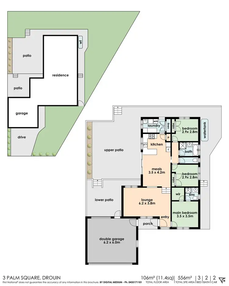 Floorplan of Homely house listing, 3 Palm Square, Drouin VIC 3818