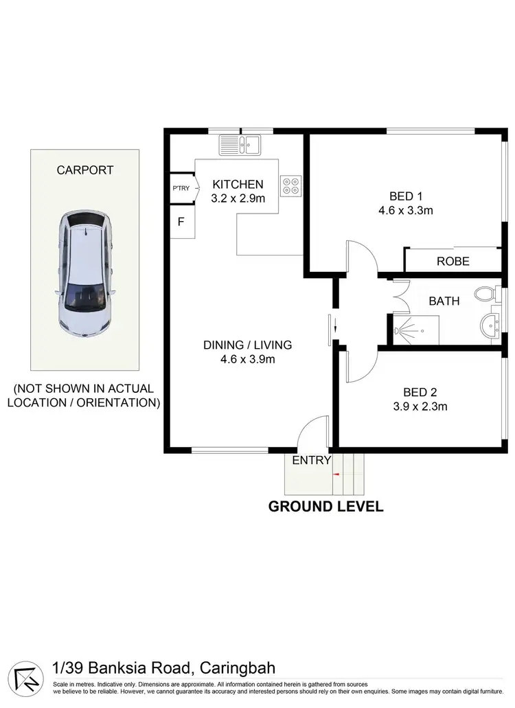 Floorplan of Homely apartment listing, 1/39 Banksia Road, Caringbah NSW 2229