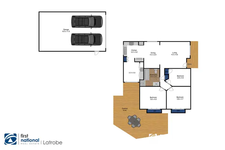 Floorplan of Homely house listing, 4 Hyland Street, Traralgon VIC 3844
