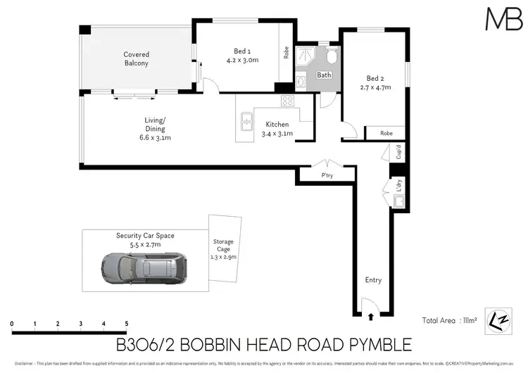 Floorplan of Homely apartment listing, B306/2 Bobbin Head Road, Pymble NSW 2073