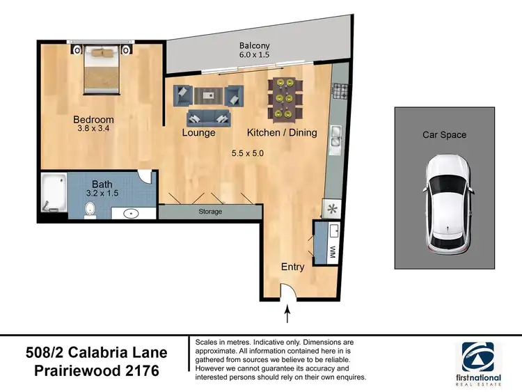 Floorplan of Homely unit listing, 508/2 Calabria Lane, Prairiewood NSW 2176