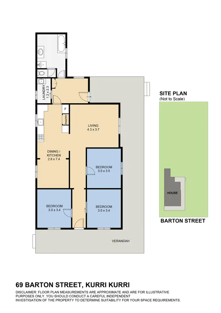 Floorplan of Homely house listing, 69 Barton Street, Kurri Kurri NSW 2327