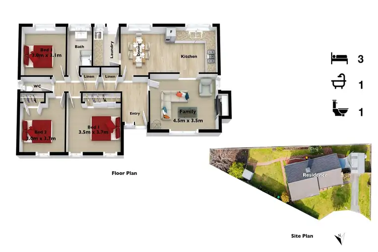 Floorplan of Homely house listing, 17 Bristol Court, Noble Park VIC 3174
