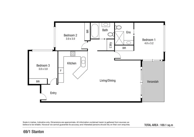 Floorplan of Homely unit listing, 69/1 Stanton Terrace, Townsville City QLD 4810