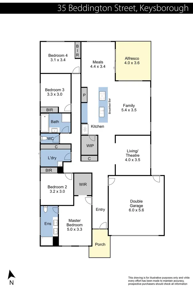 Floorplan of Homely house listing, 35 Beddington Street, Keysborough VIC 3173