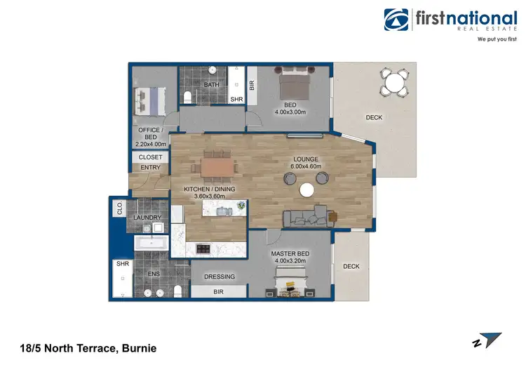Floorplan of Homely apartment listing, 18/5 North Terrace, Burnie TAS 7320