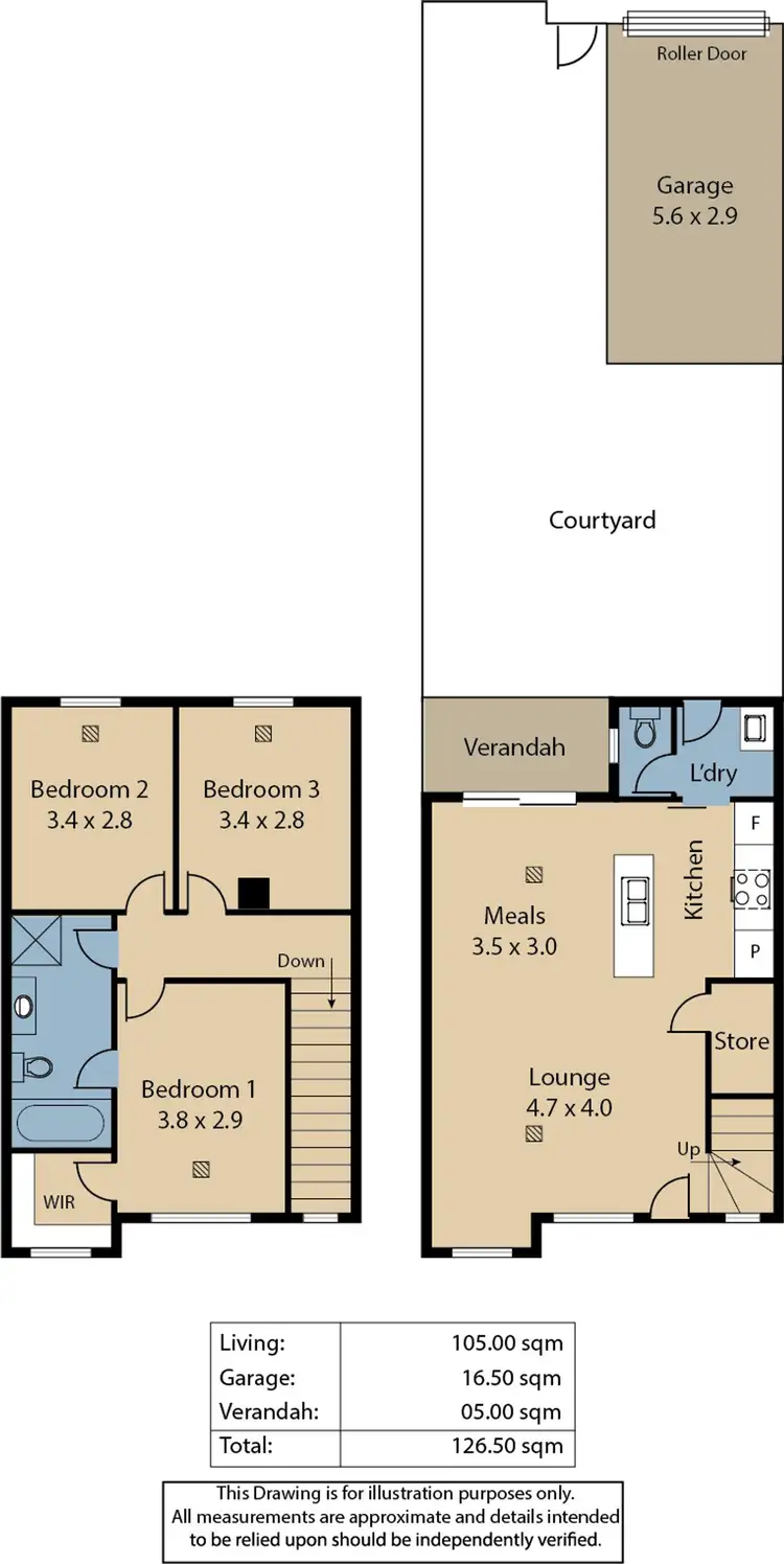 Floorplan of Homely house listing, 17 Bruno Drive, Blakeview SA 5114