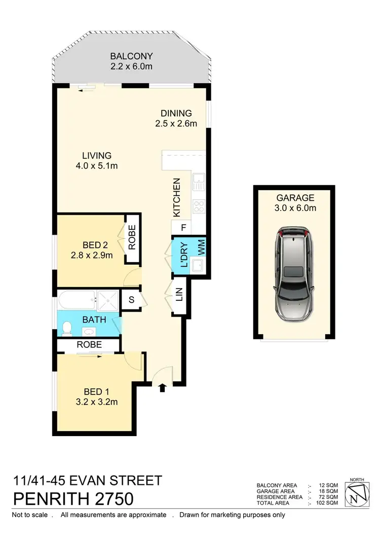 Floorplan of Homely unit listing, 11/41-45 Evan Street, Penrith NSW 2750