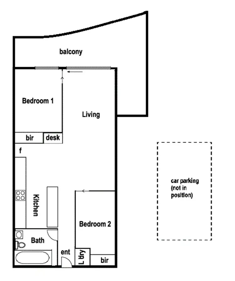 Floorplan of Homely apartment listing, 572/38 Mt Alexander Road, Travancore VIC 3032