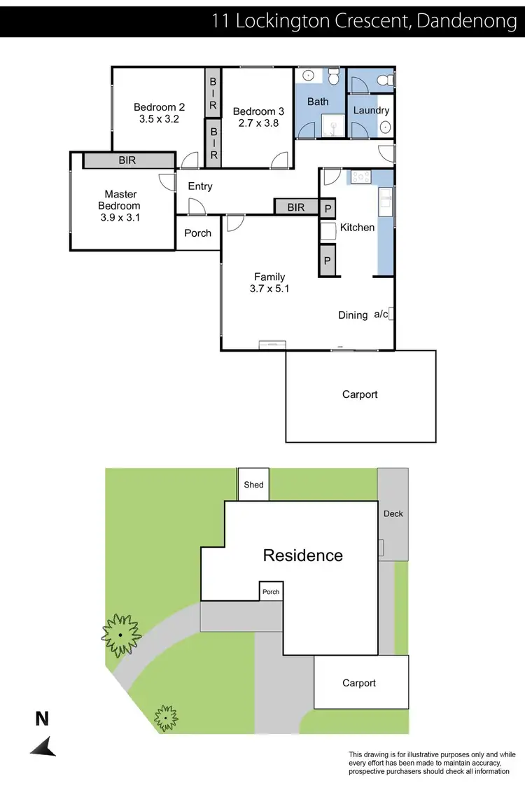 Floorplan of Homely house listing, 11 Lockington Crescent, Dandenong VIC 3175