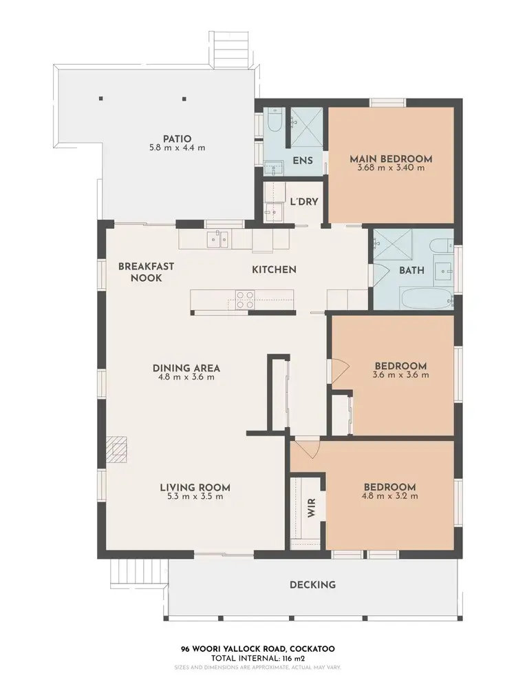 Floorplan of Homely house listing, 96 Woori Yallock Road, Cockatoo VIC 3781
