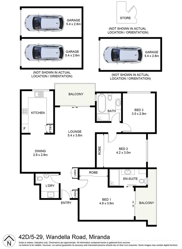 Floorplan of Homely unit listing, 42D/5-29 Wandella Road, Miranda NSW 2228
