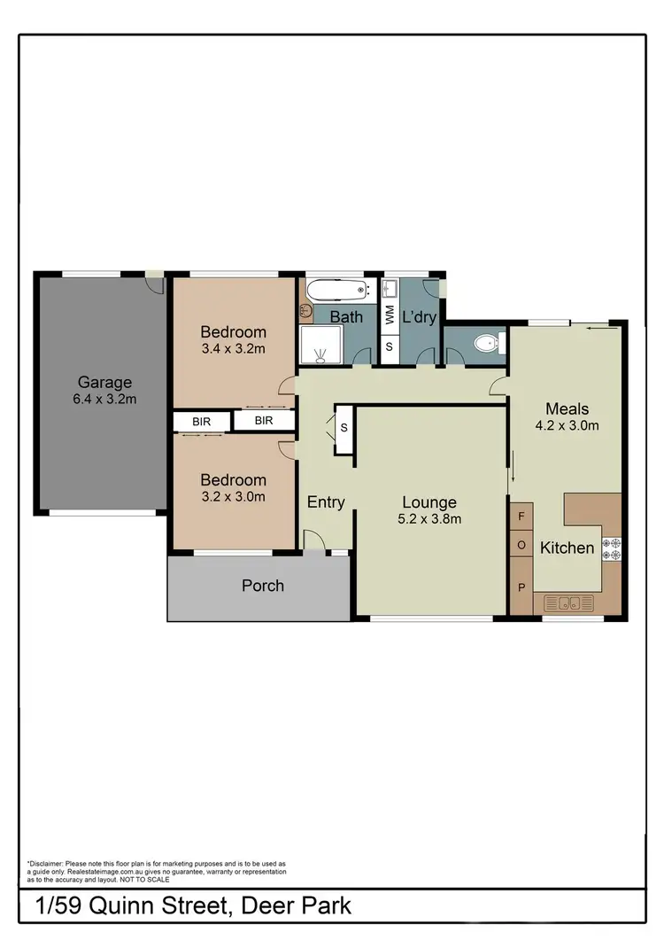 Floorplan of Homely unit listing, 1/59 Quinn Street, Deer Park VIC 3023